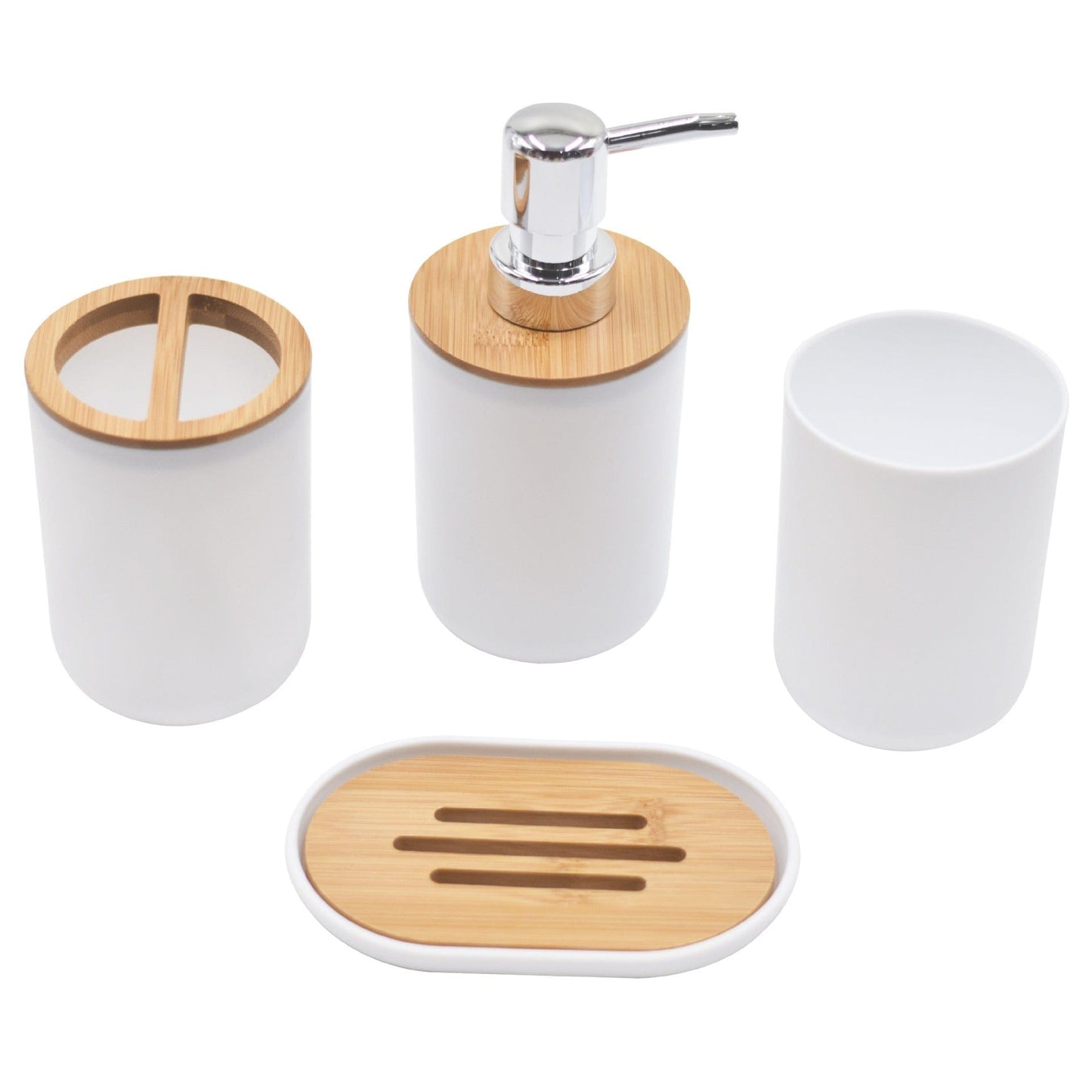 Light Luxury plastic and Wood Bathroom Set