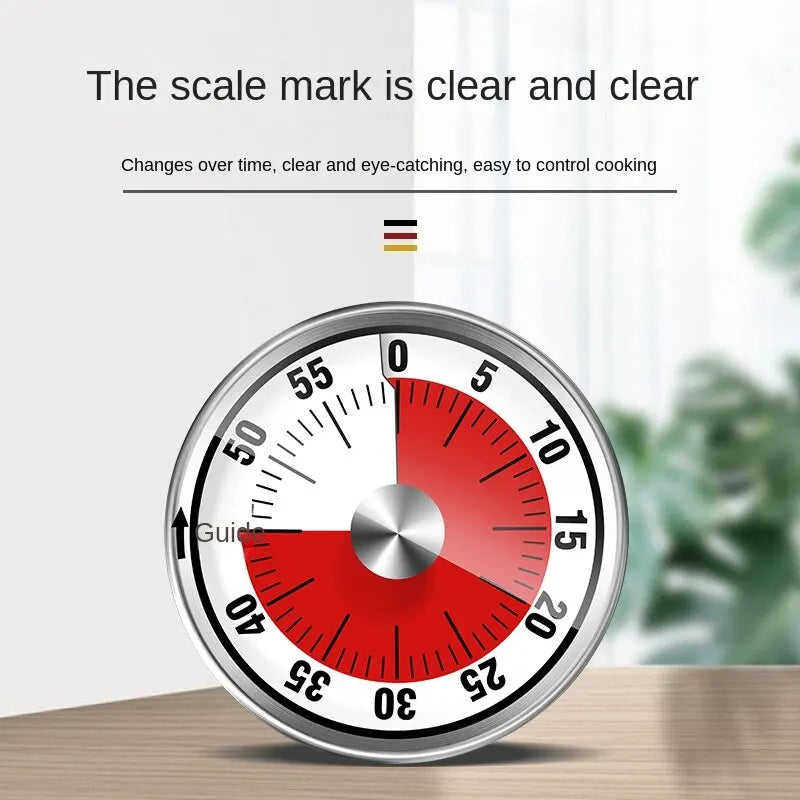 Stainless Steel Manual Kitchen Timer