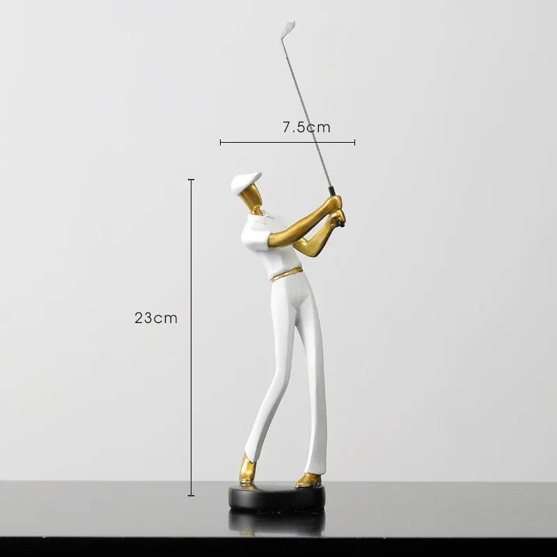 Hobefi A White Enchanting Golfer Figurine
