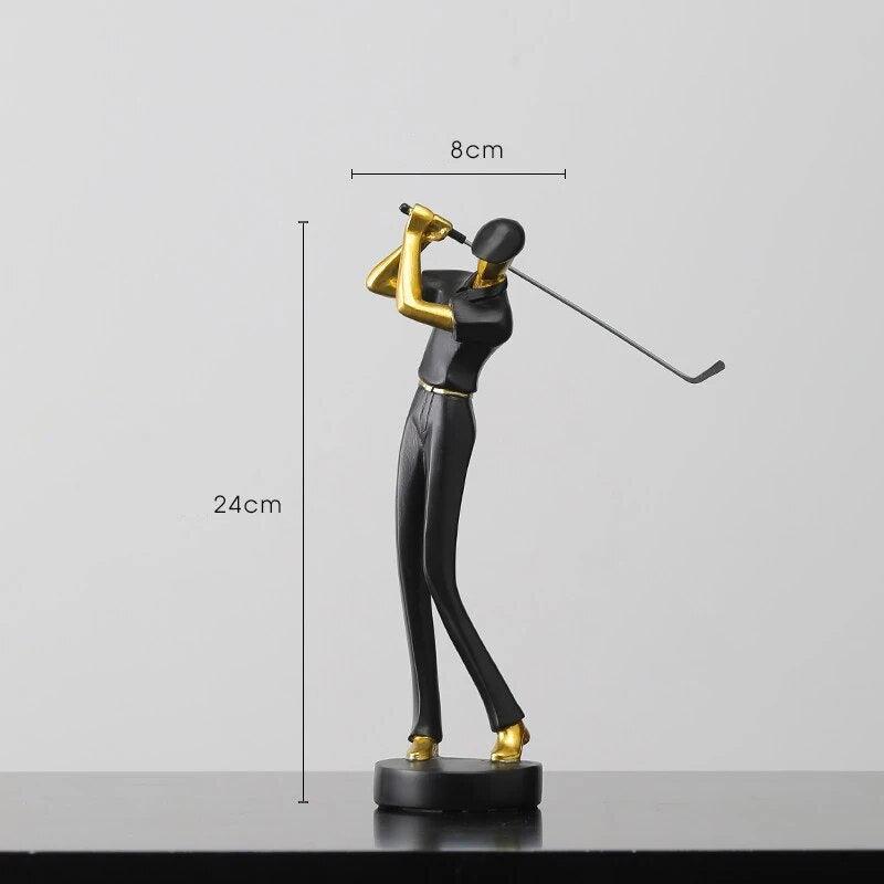 Hobefi B Black Enchanting Golfer Figurine