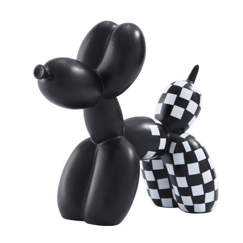 Hobefi Black / 20cm*9cm*18cm Resin Balloon Dog Decoration
