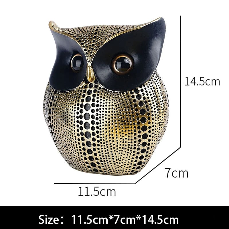 Hobefi Black Golden Owl Nordic Style Owls Ornament
