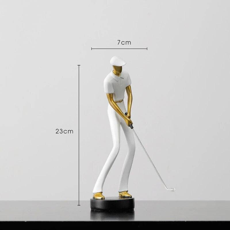 Hobefi C White Enchanting Golfer Figurine
