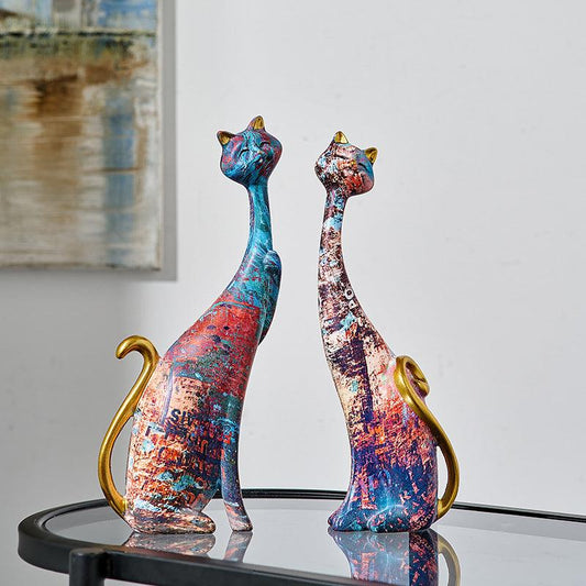 Abstract Cat Sculpture