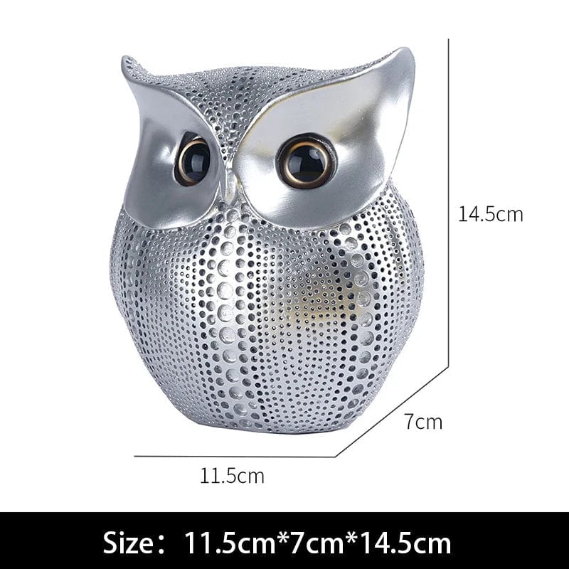 Hobefi Silver Nordic Style Owls Ornament