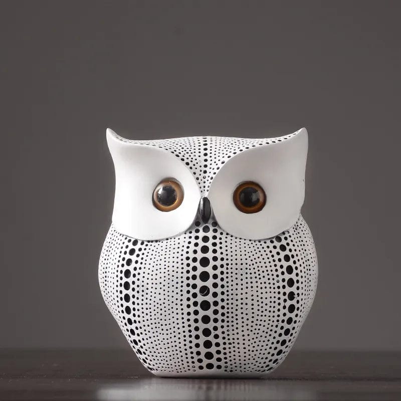 Hobefi White Nordic Style Owls Ornament